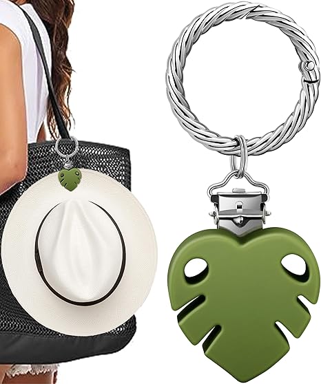 Hat Clip - Hat Holder for Travel on Bag - Silicone Hands Free Hat Clip for Purse Luggage - Protect Hat from Falling
