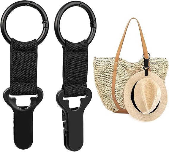 Hat Clip for Travel on Bag - 2 Pack, Vacation Beach Cruise Essentials Accessory for Travel Handbag Backpack Luggage