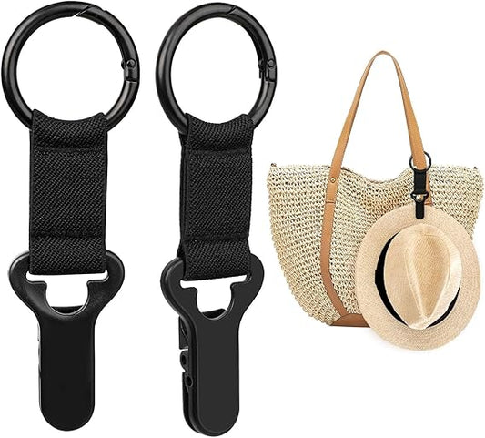 Hat Clip for Travel on Bag - 2 Pack, Vacation Beach Cruise Essentials Accessory for Travel Handbag Backpack Luggage