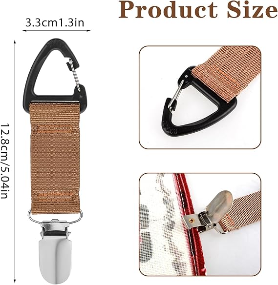 4Pcs Travel Hat Clip Elastic Hat Holder for Purse Hands-Free Bag Accessory for Traveling Bags Backpacks Purses Luggage Outdoor Travel Accessory