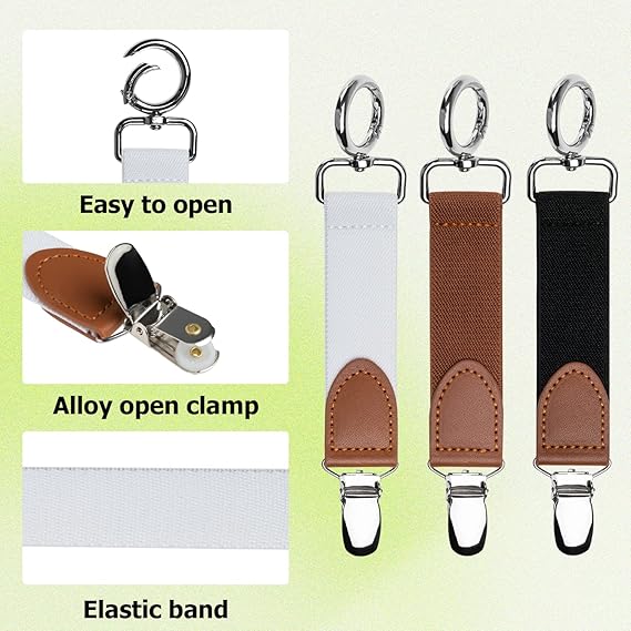 3 Pcs Hat Clips for Travel Handbag Backpack Luggage,Elastic Clip Hat Companion for Women,Outdoor Travel Accessory