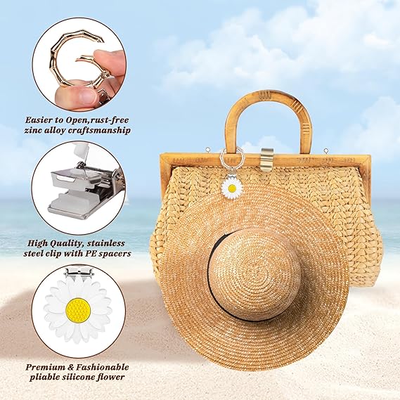 Hat Clip for Travel, Hat Holder for Hanging Sunglasses, Car Keys, Luggage, Purses, Bags, Travel Accessories