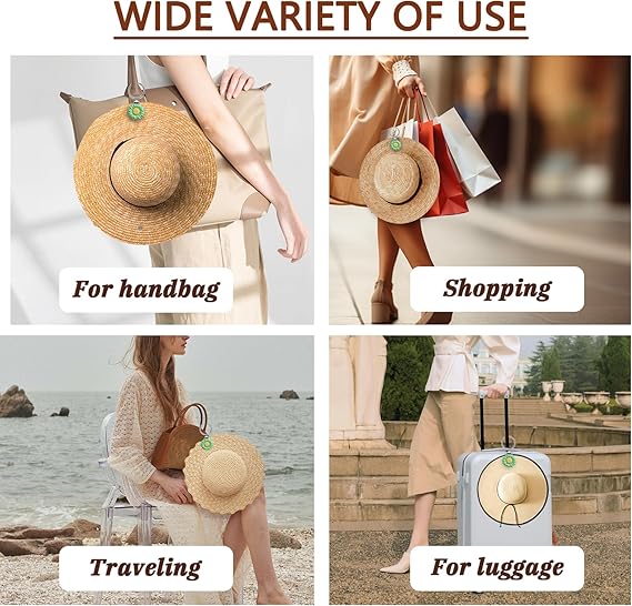 2Pcs Hat Clip for Travel on Bag - Beach Cruise Essentials Accessory for Handbag Backpack Luggage Purse Travel